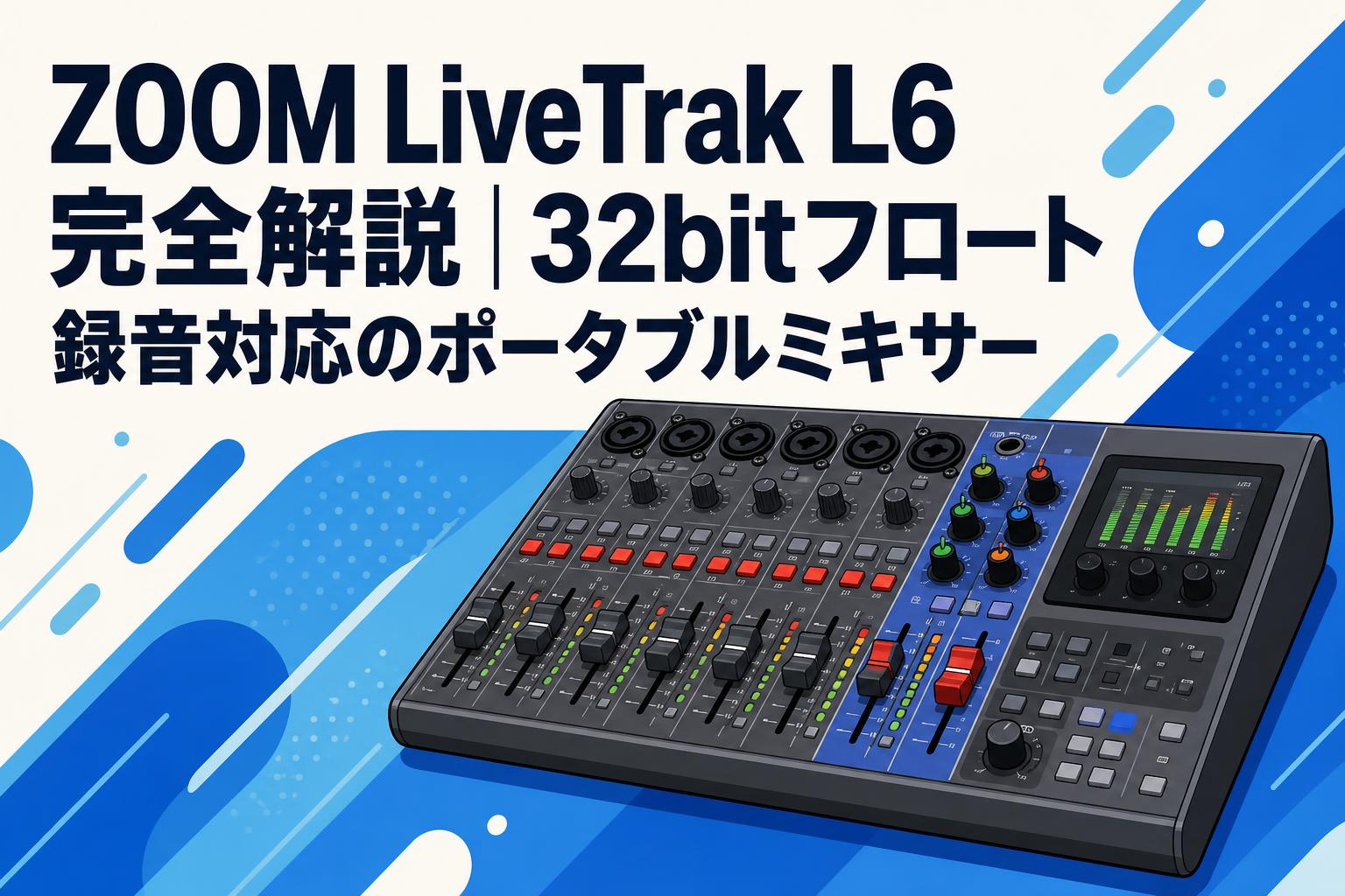 ZOOM LiveTrak L6 完全解説｜32bitフロート録音対応のポータブルミキサー