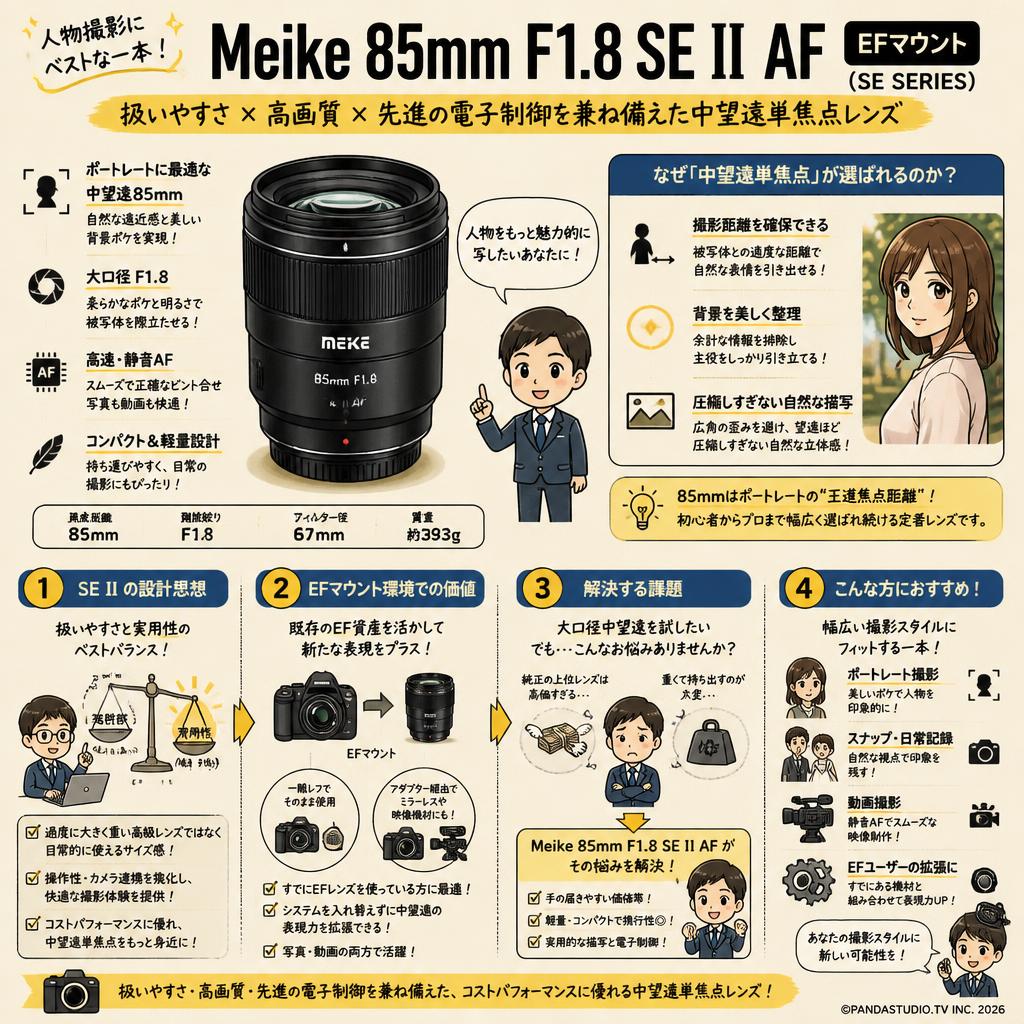 Meike 85mm F1.8 SE II AF (SE SERIES) EF マウント 概要