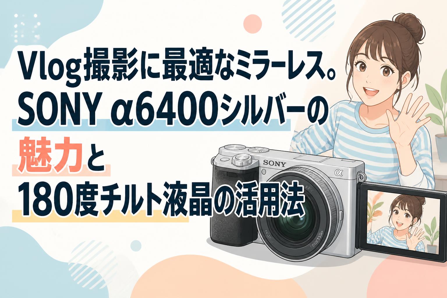 Vlog撮影に最適なミラーレス。SONY α6400シルバーの魅力と180度チルト液晶の活用法