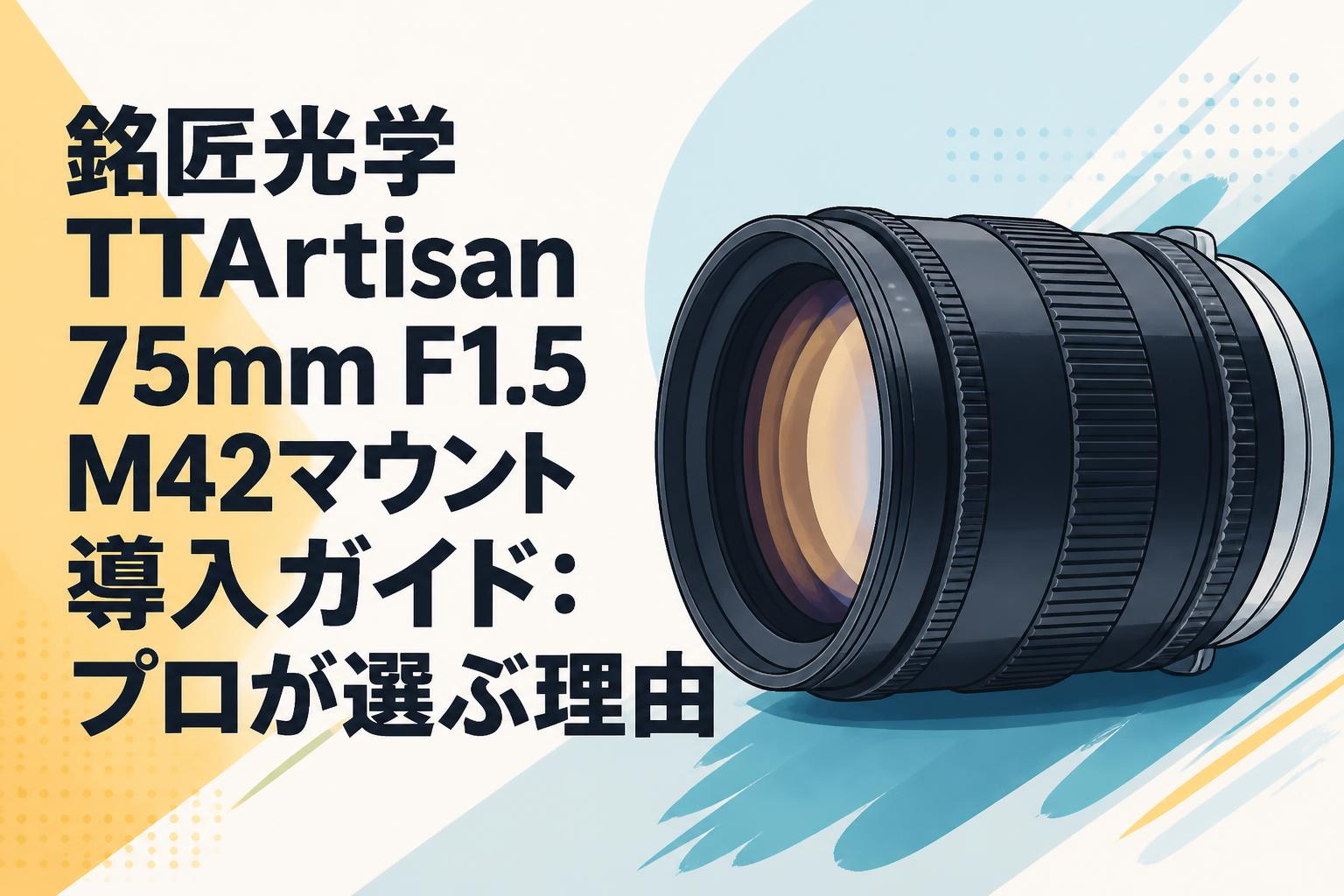 銘匠光学 TTArtisan 75mm F1.5 M42マウント導入ガイド：プロが選ぶ理由