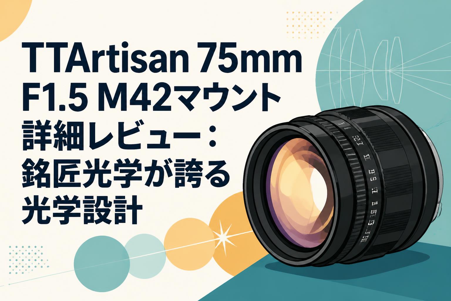TTArtisan 75mm F1.5 M42マウント詳細レビュー：銘匠光学が誇る光学設計