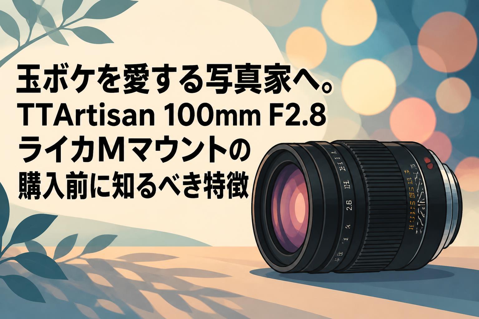 玉ボケを愛する写真家へ。TTArtisan 100mm F2.8 ライカMマウントの購入前に知るべき特徴