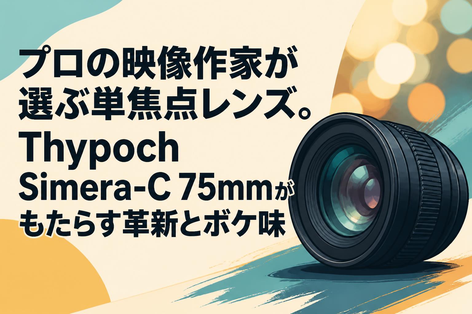 プロの映像作家が選ぶ単焦点レンズ。Thypoch Simera-C 75mmがもたらす革新とボケ味