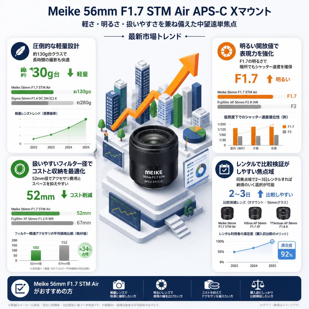 Meike 56mm F1.7 STM Air APS-C Xマウント セールスポイント