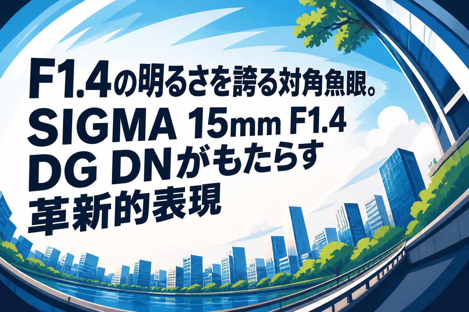 F1.4の明るさを誇る対角魚眼。SIGMA 15mm F1.4 DG DNがもたらす革新的表現