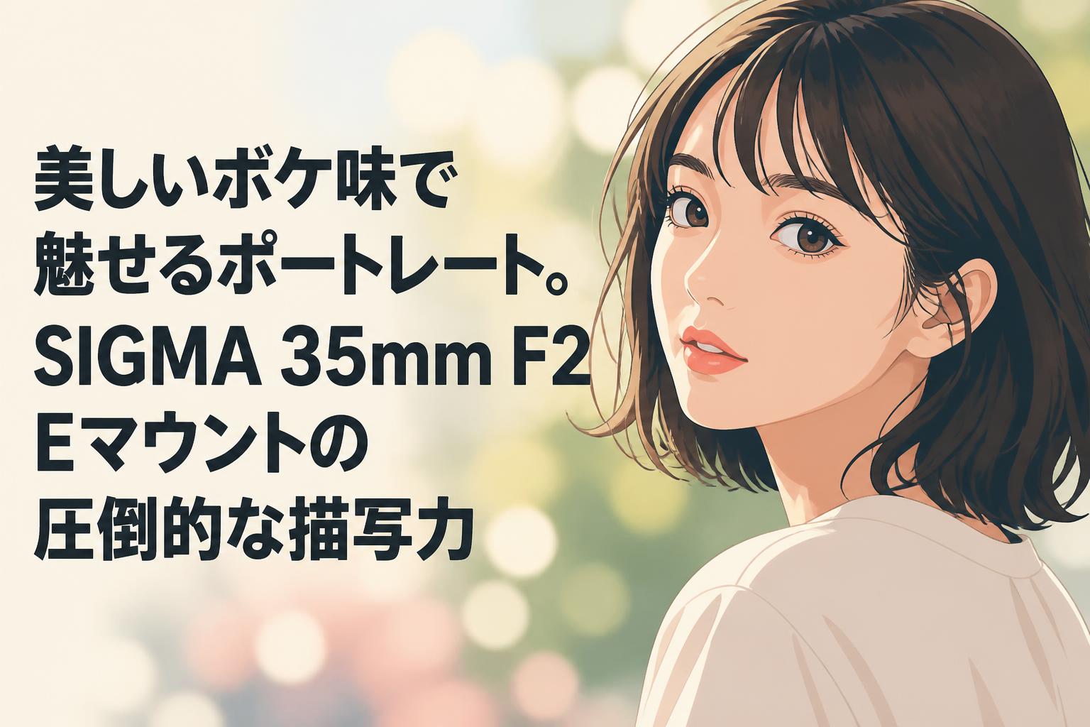 美しいボケ味で魅せるポートレート。SIGMA 35mm F2 Eマウントの圧倒的な描写力