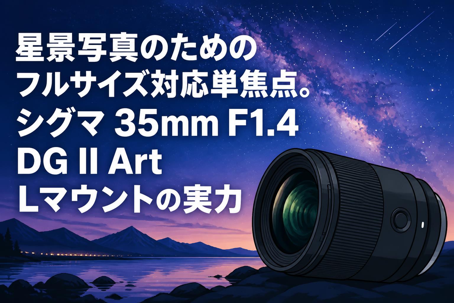 星景写真のためのフルサイズ対応単焦点。シグマ 35mm F1.4 DG II Art Lマウントの実力