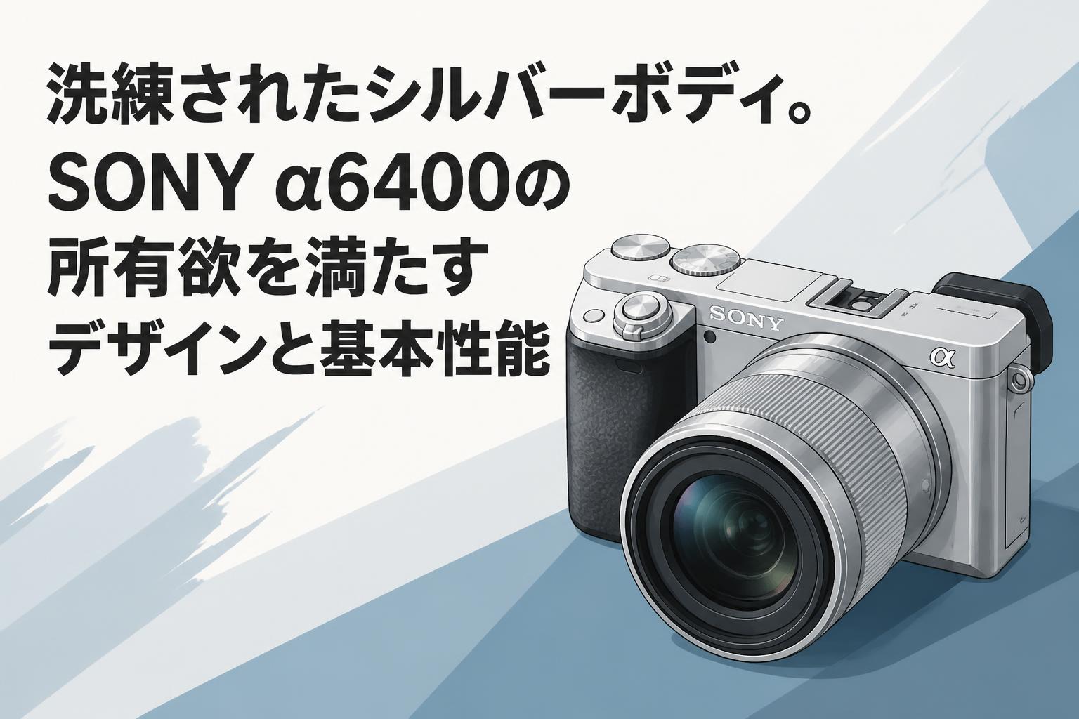 洗練されたシルバーボディ。SONY α6400の所有欲を満たすデザインと基本性能