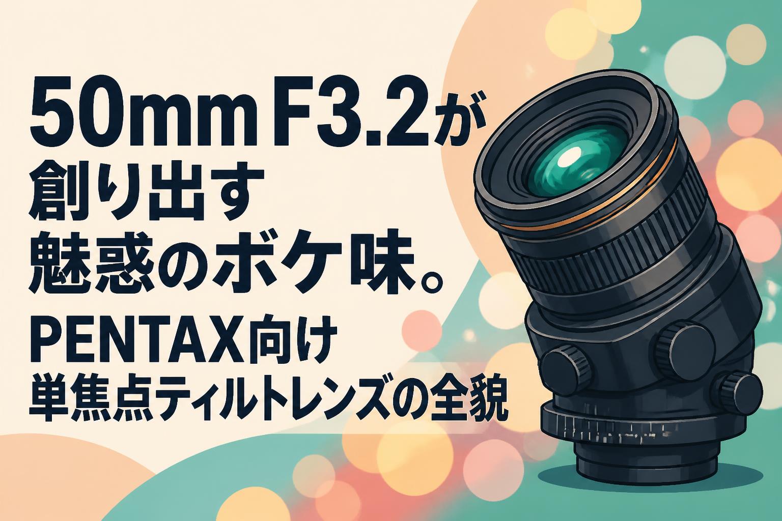 50mm F3.2が創り出す魅惑のボケ味。PENTAX向け単焦点ティルトレンズの全貌