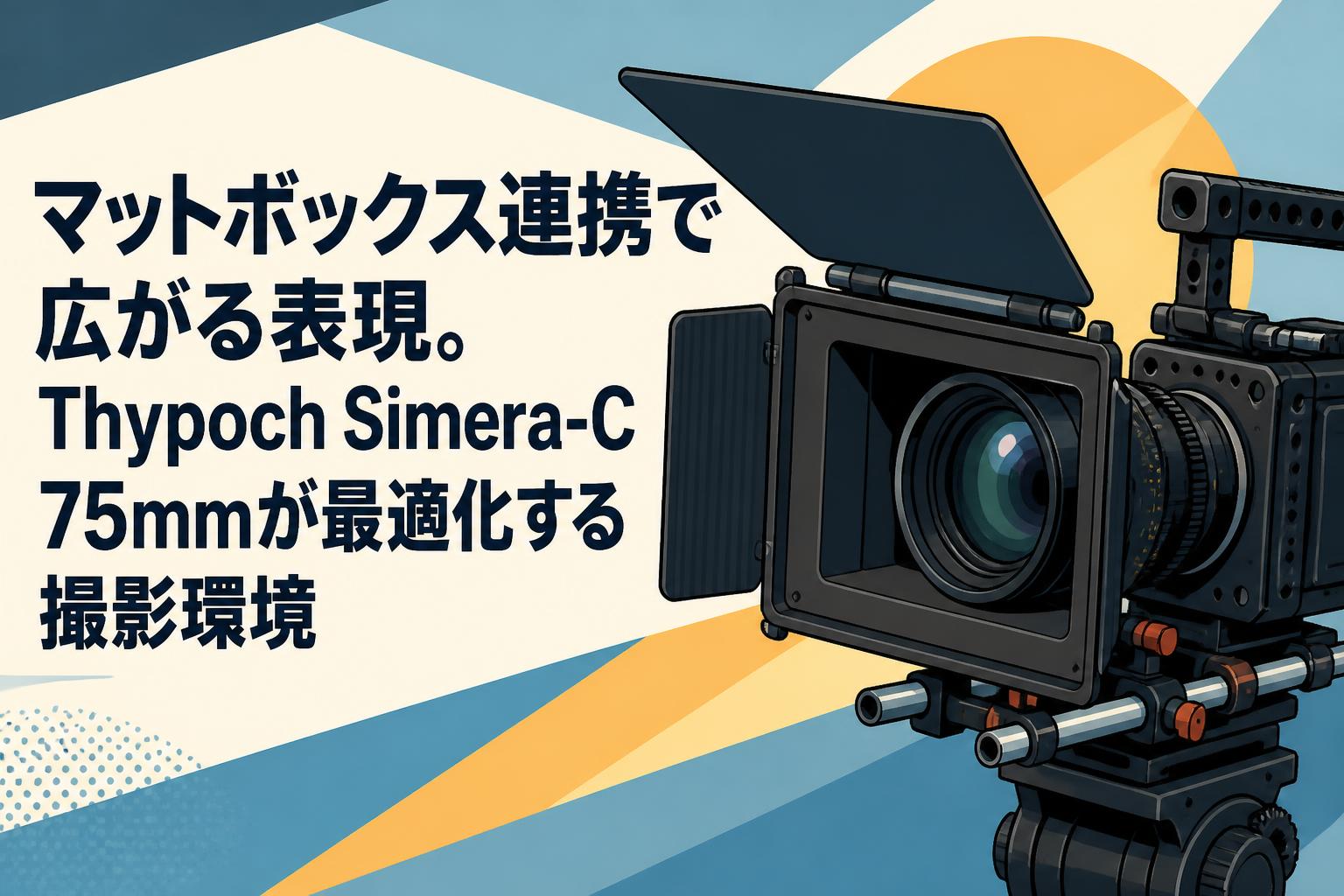 マットボックス連携で広がる表現。Thypoch Simera-C 75mmが最適化する撮影環境