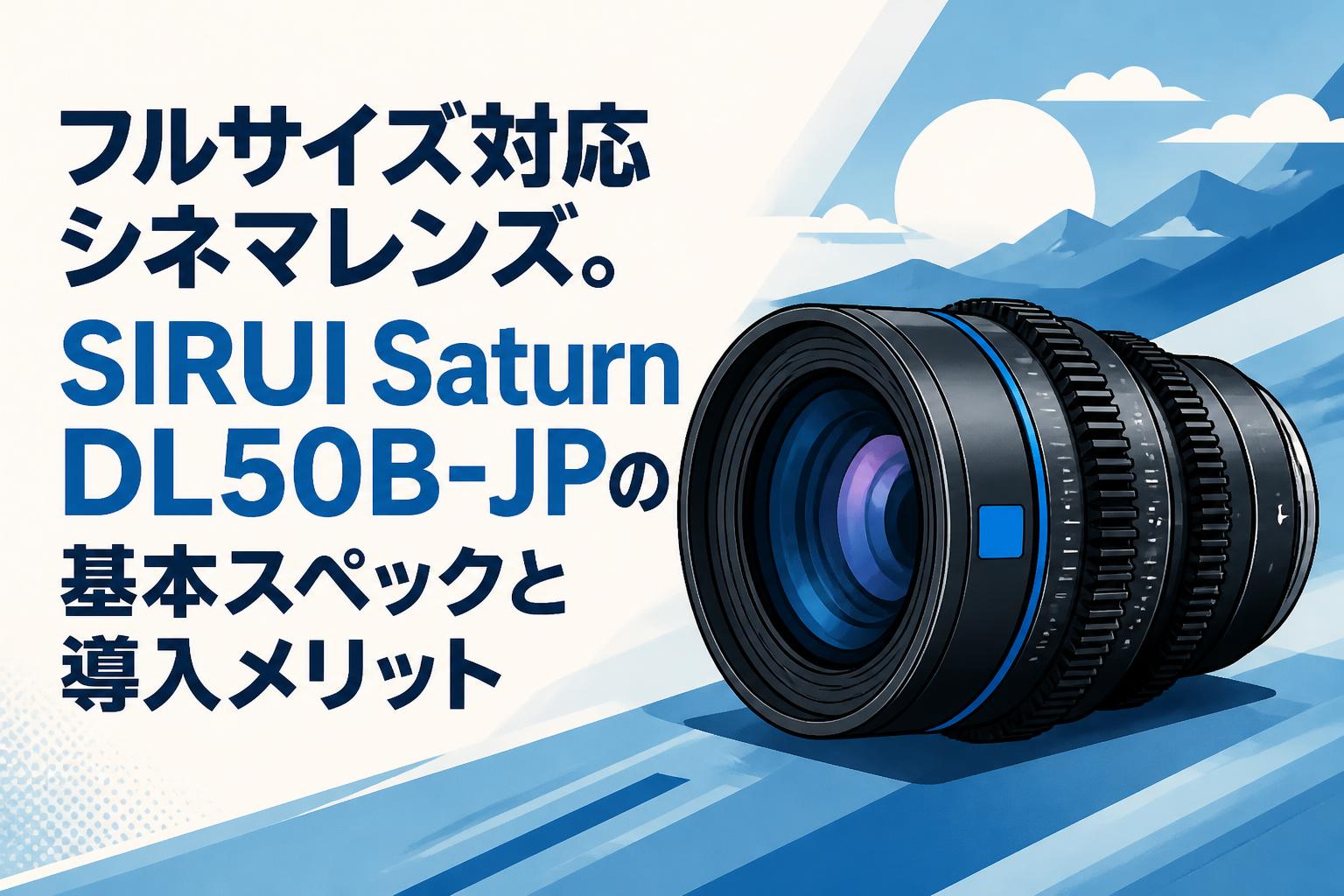 フルサイズ対応シネマレンズ。SIRUI Saturn DL50B-JPの基本スペックと導入メリット
