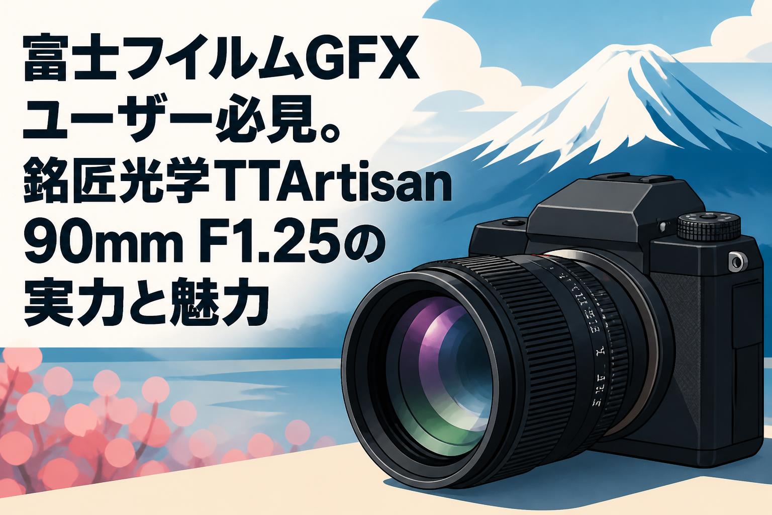 富士フイルムGFXユーザー必見。銘匠光学TTArtisan 90mm F1.25の実力と魅力