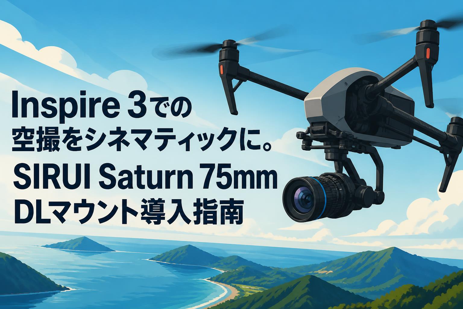 Inspire 3での空撮をシネマティックに。SIRUI Saturn 75mm DLマウント導入指南