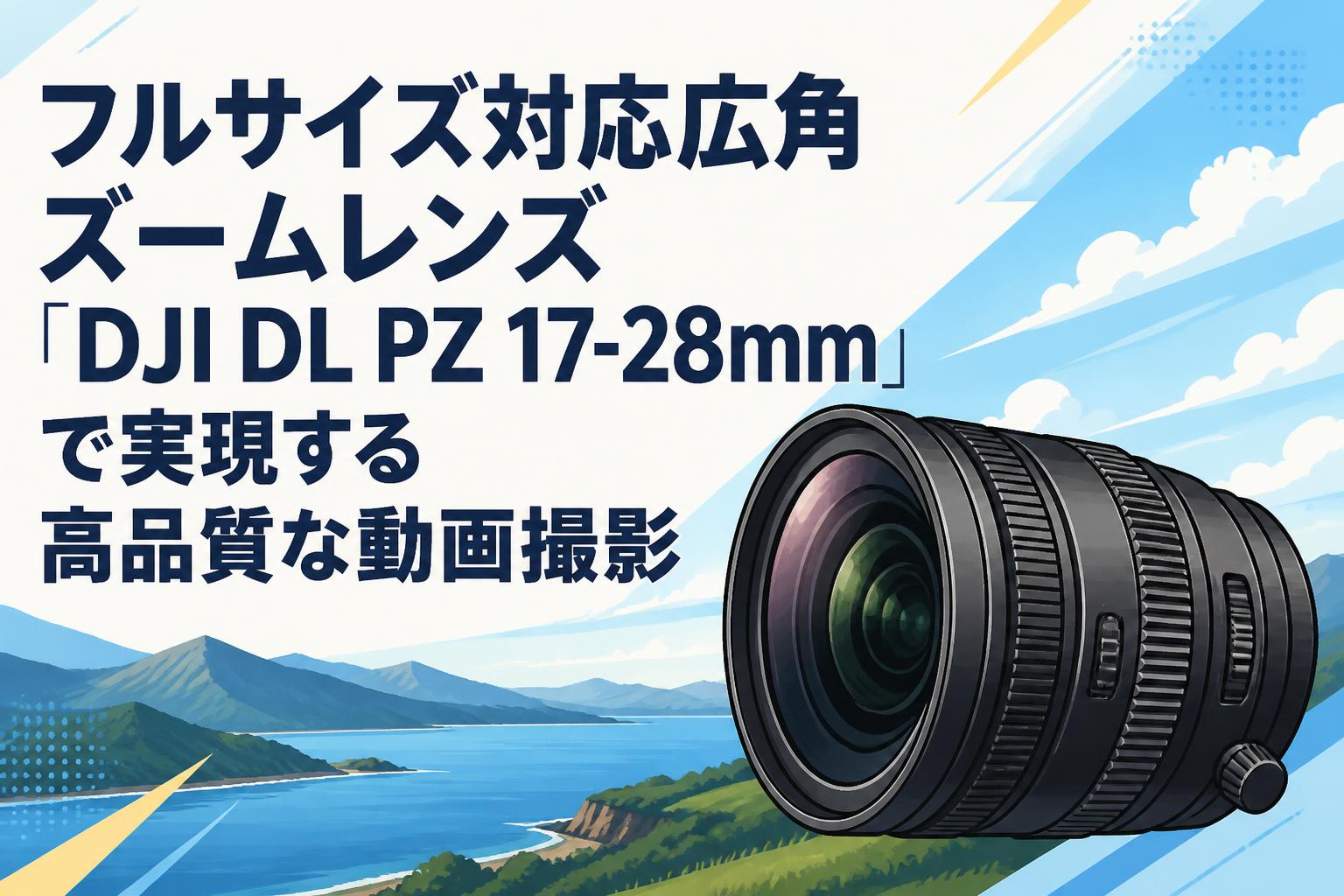フルサイズ対応広角ズームレンズ「DJI DL PZ 17-28mm」で実現する高品質な動画撮影