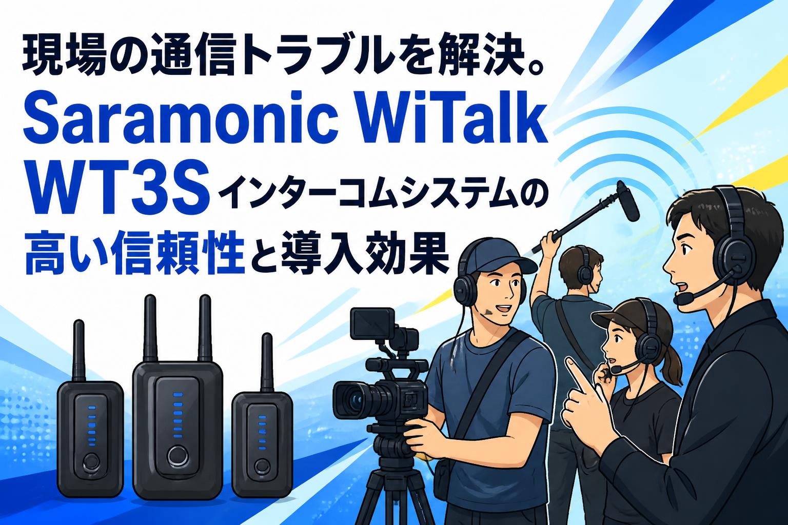 現場の通信トラブルを解決。Saramonic WiTalk WT3Sインターコムシステムの高い信頼性と導入効果