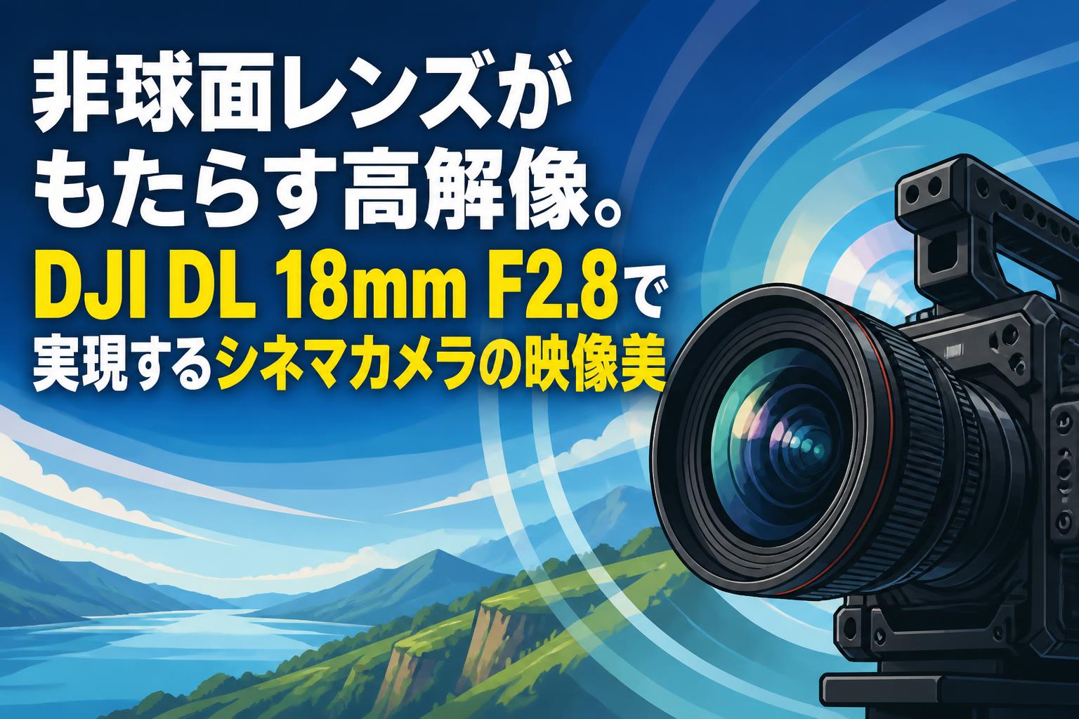 非球面レンズがもたらす高解像。DJI DL 18mm F2.8で実現するシネマカメラの映像美
