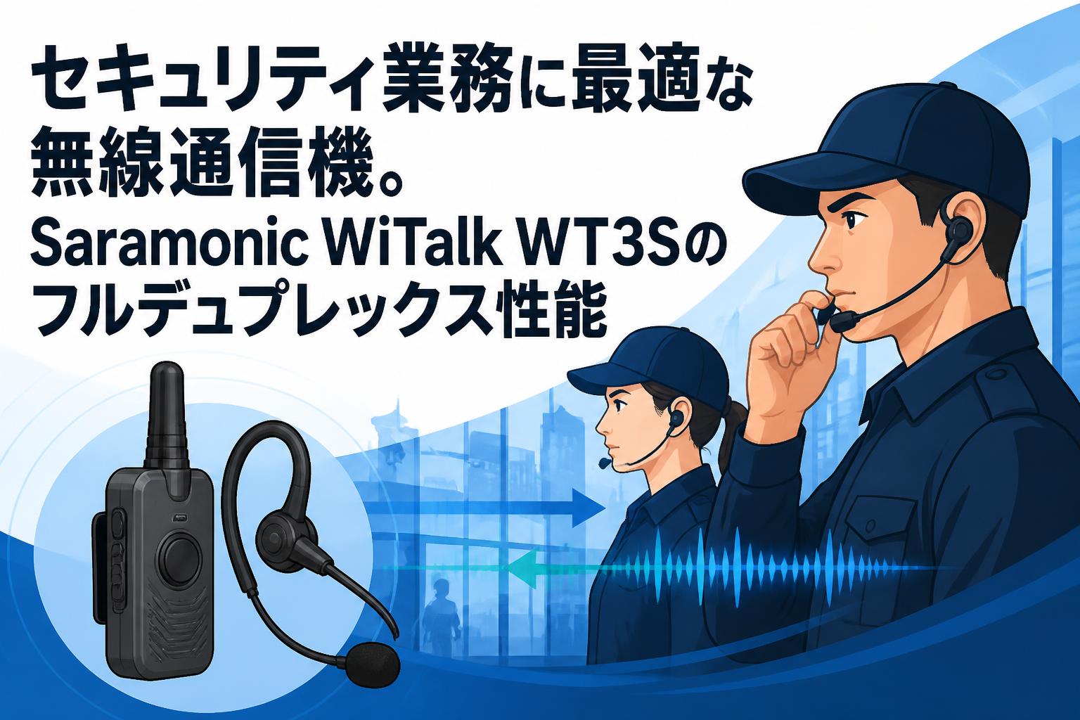 セキュリティ業務に最適な無線通信機。Saramonic WiTalk WT3Sのフルデュプレックス性能