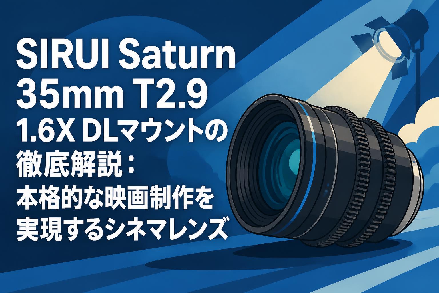 SIRUI Saturn 35mm T2.9 1.6X DLマウントの徹底解説：本格的な映画制作を実現するシネマレンズ