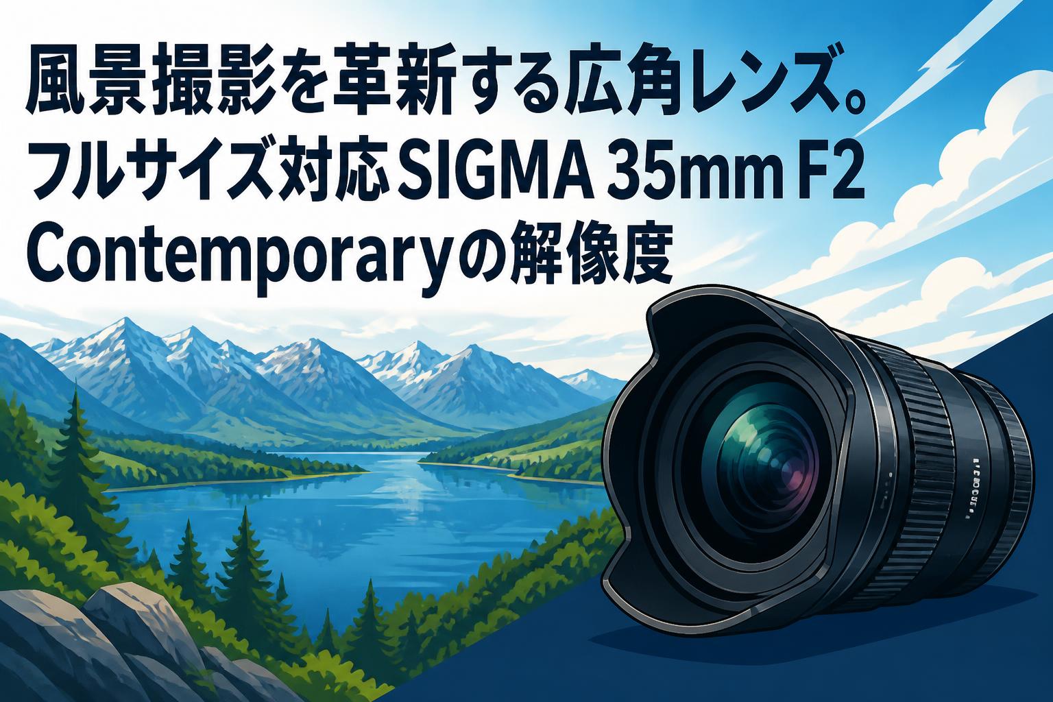風景撮影を革新する広角レンズ。フルサイズ対応SIGMA 35mm F2 Contemporaryの解像度