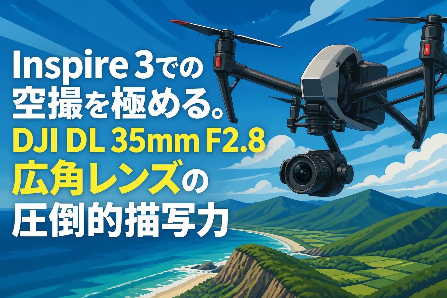 Inspire 3での空撮を極める。DJI DL 35mm F2.8広角レンズの圧倒的描写力