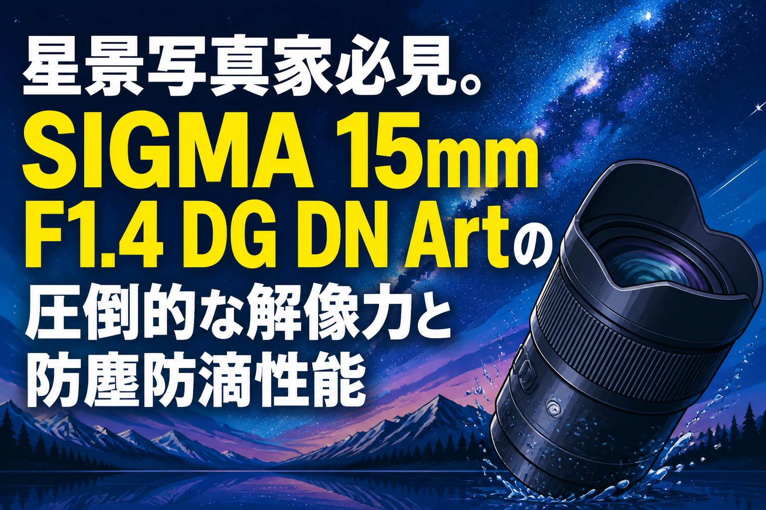 星景写真家必見。SIGMA 15mm F1.4 DG DN Artの圧倒的な解像力と防塵防滴性能