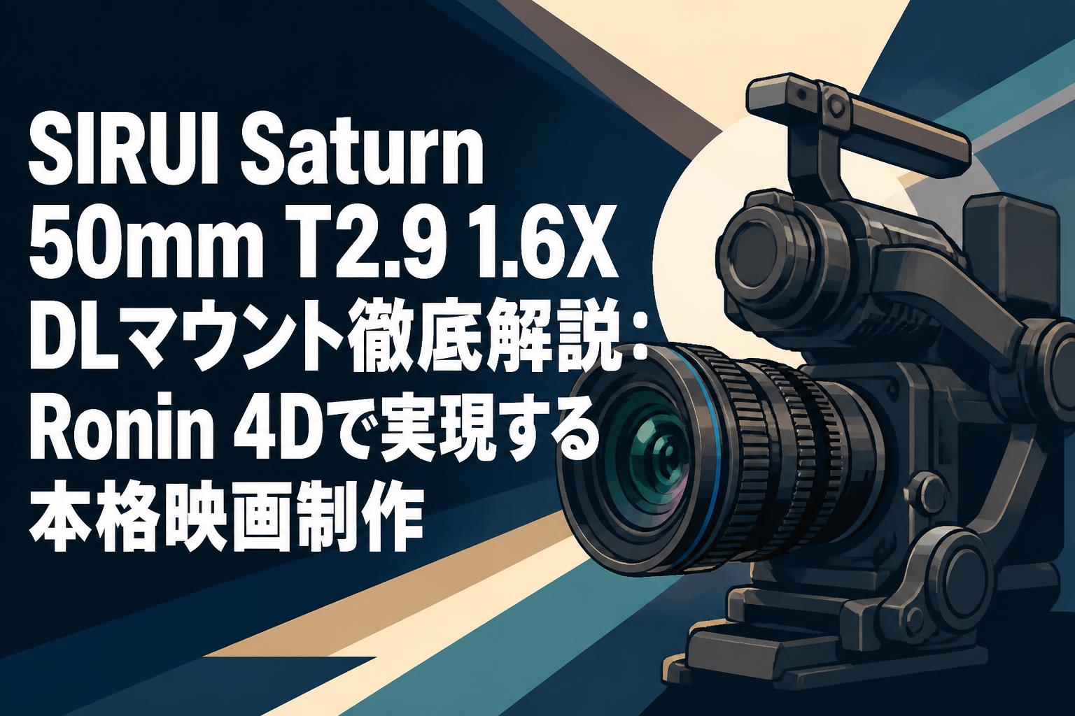 SIRUI Saturn 50mm T2.9 1.6X DLマウント徹底解説：Ronin 4Dで実現する本格映画制作