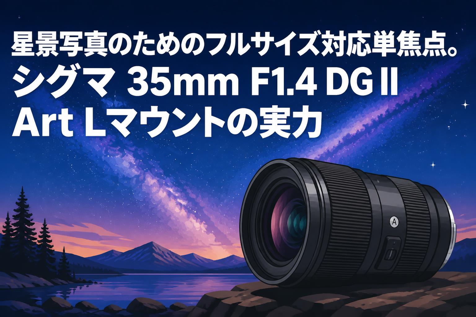 星景写真のためのフルサイズ対応単焦点。シグマ 35mm F1.4 DG II Art Lマウントの実力
