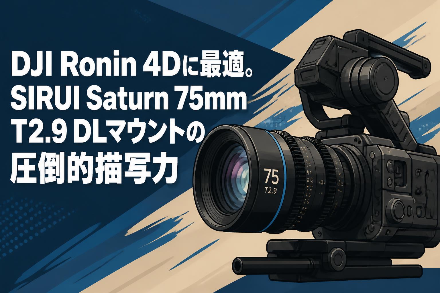 DJI Ronin 4Dに最適。SIRUI Saturn 75mm T2.9 DLマウントの圧倒的描写力
