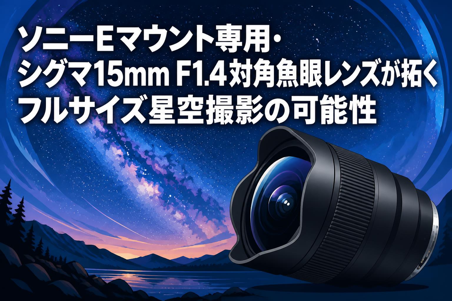 ソニーEマウント専用・シグマ15mm F1.4対角魚眼レンズが拓くフルサイズ星空撮影の可能性