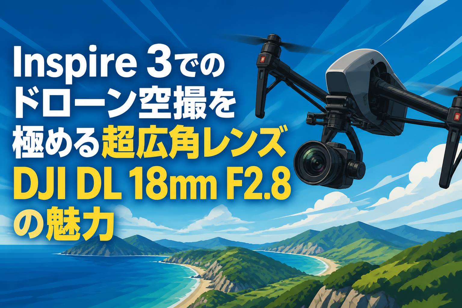 Inspire 3でのドローン空撮を極める超広角レンズDJI DL 18mm F2.8の魅力