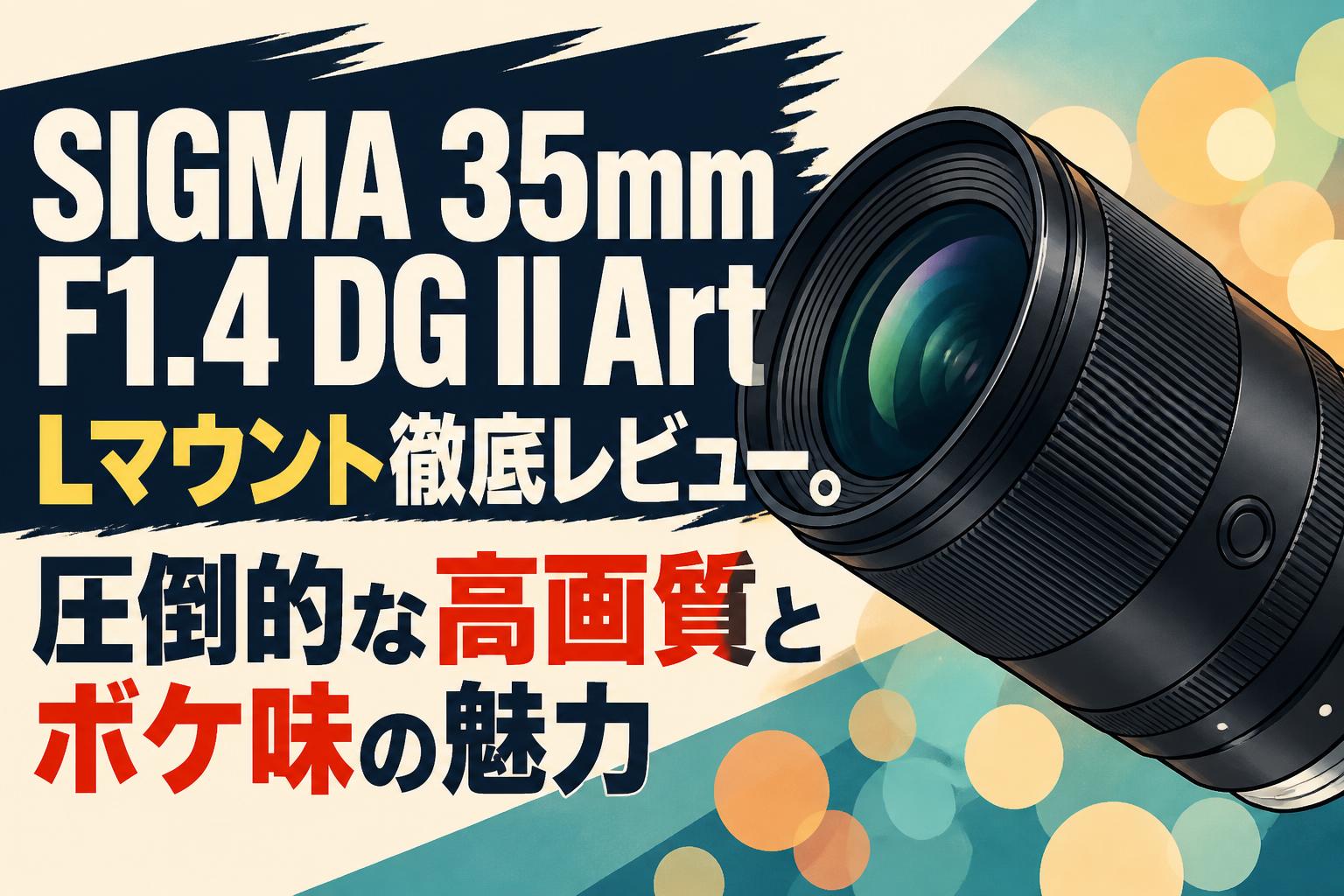 SIGMA 35mm F1.4 DG II Art Lマウント徹底レビュー。圧倒的な高画質とボケ味の魅力