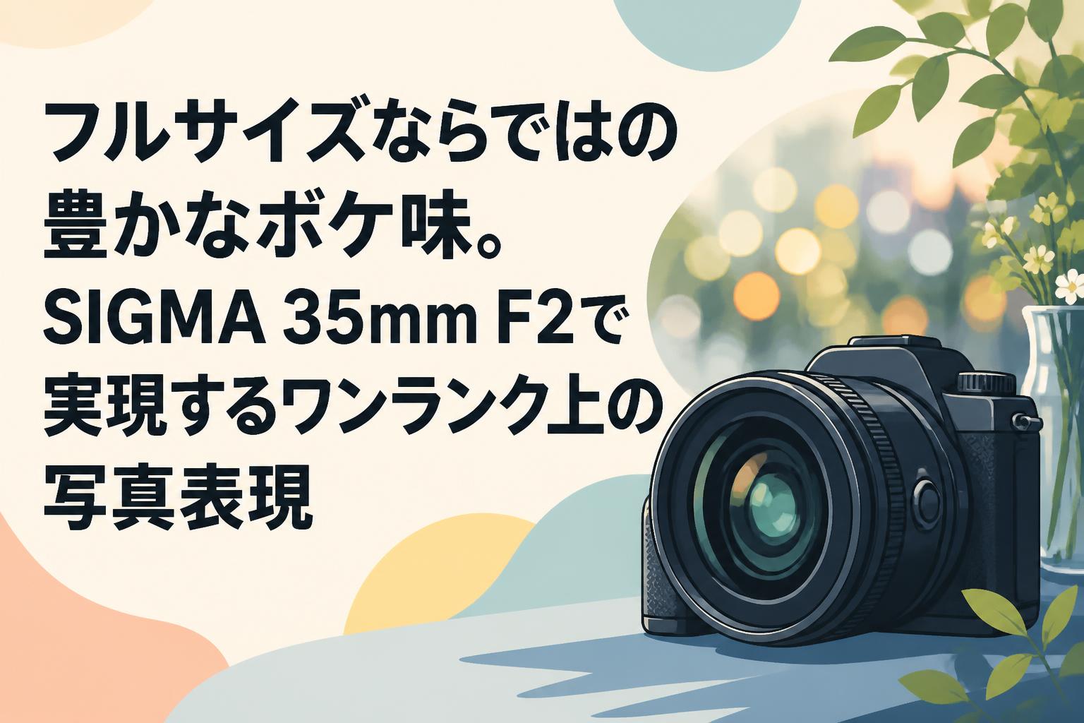 フルサイズならではの豊かなボケ味。SIGMA 35mm F2で実現するワンランク上の写真表現