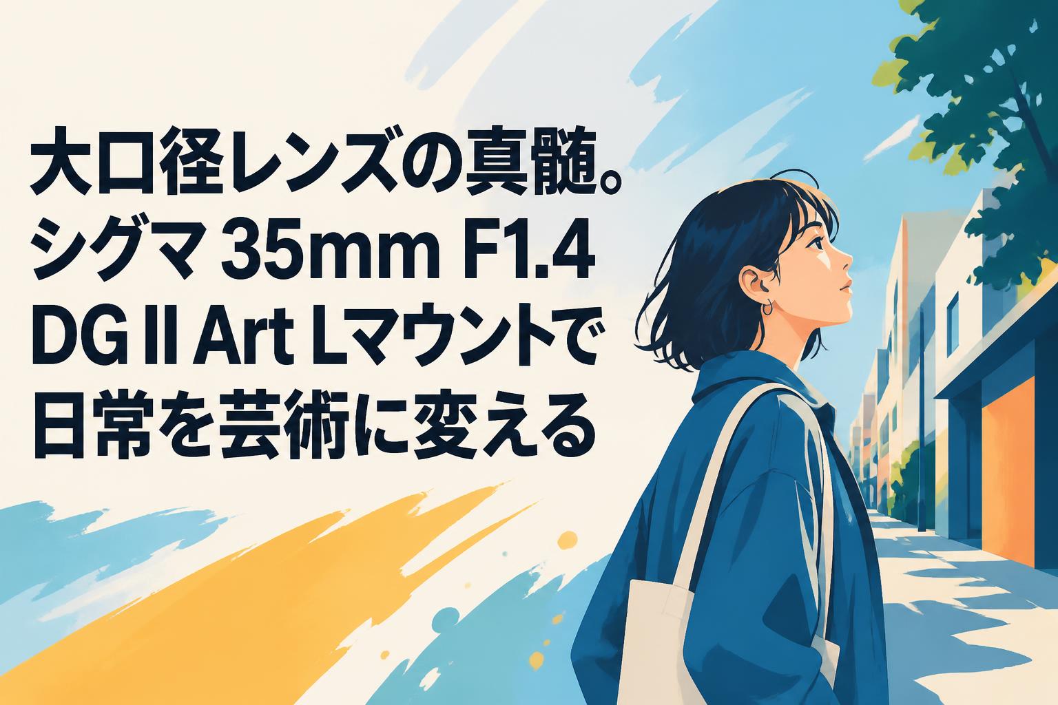 大口径レンズの真髄。シグマ 35mm F1.4 DG II Art Lマウントで日常を芸術に変える