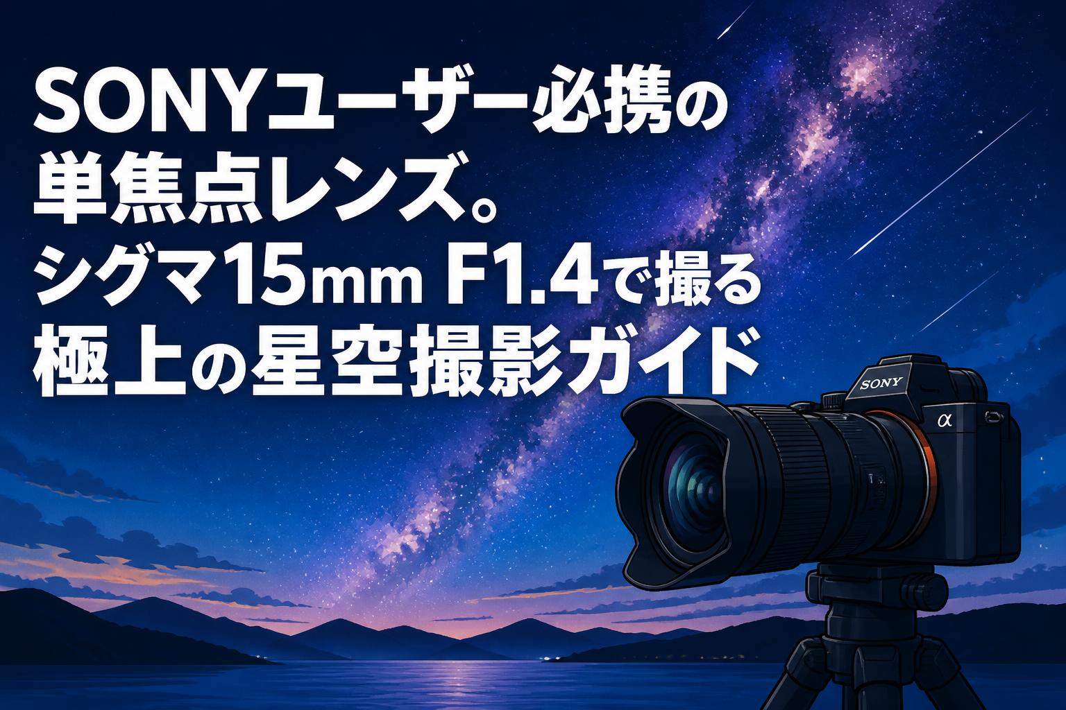 SONYユーザー必携の単焦点レンズ。シグマ15mm F1.4で撮る極上の星空撮影ガイド