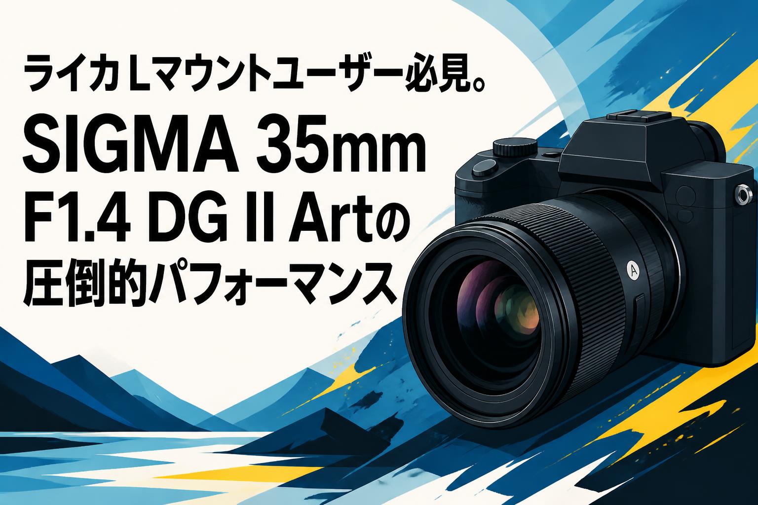 ライカLマウントユーザー必見。SIGMA 35mm F1.4 DG II Artの圧倒的パフォーマンス