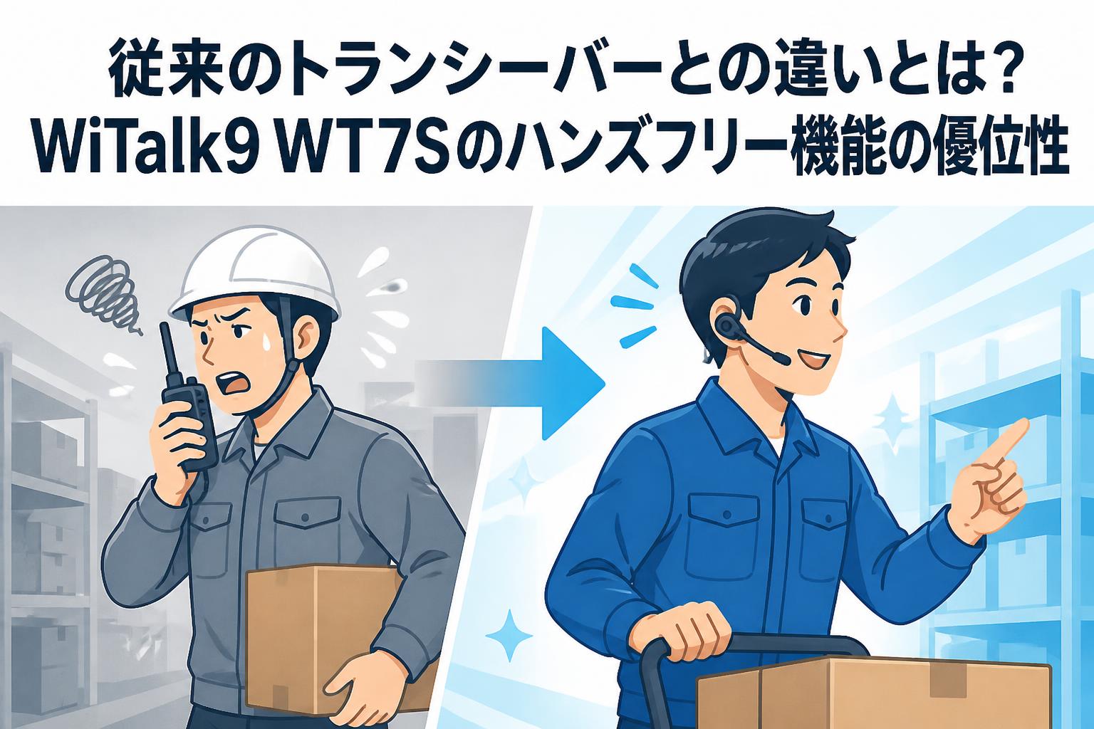 従来のトランシーバーとの違いとは？WiTalk9 WT7Sのハンズフリー機能の優位性