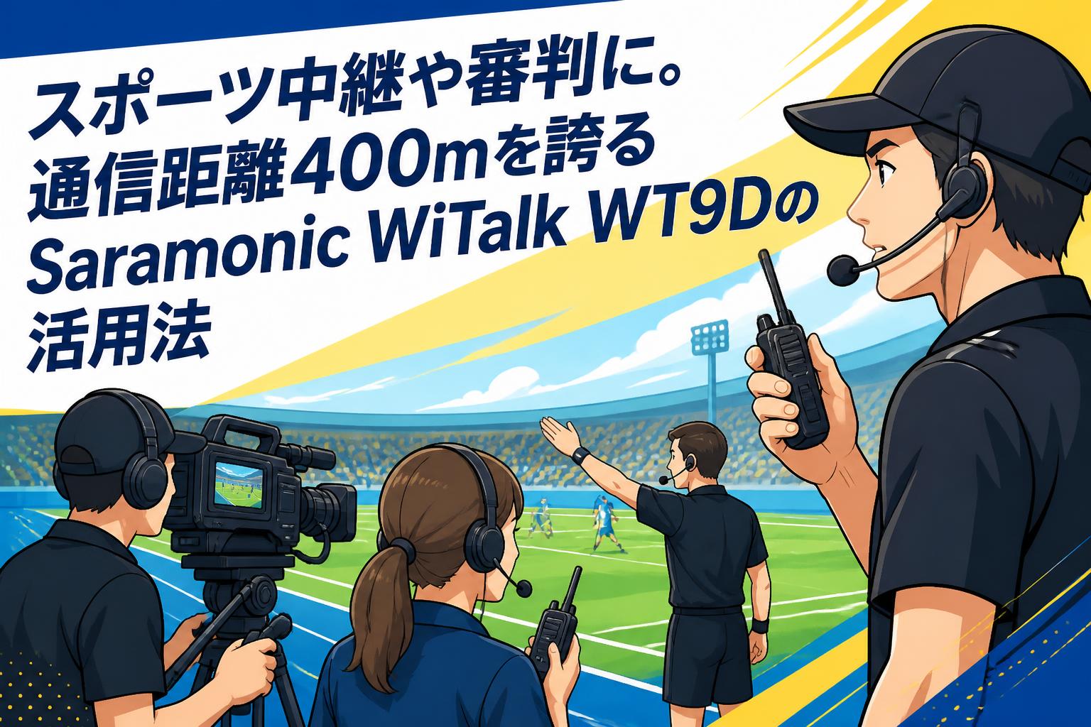 スポーツ中継や審判に。通信距離400mを誇るSaramonic WiTalk WT9Dの活用法