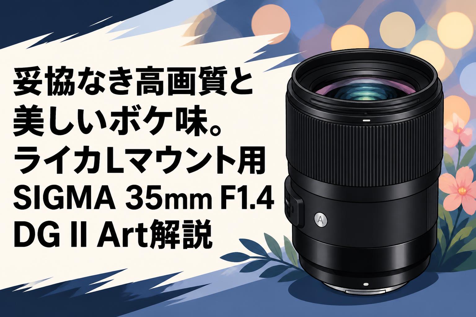 妥協なき高画質と美しいボケ味。ライカLマウント用SIGMA 35mm F1.4 DG II Art解説
