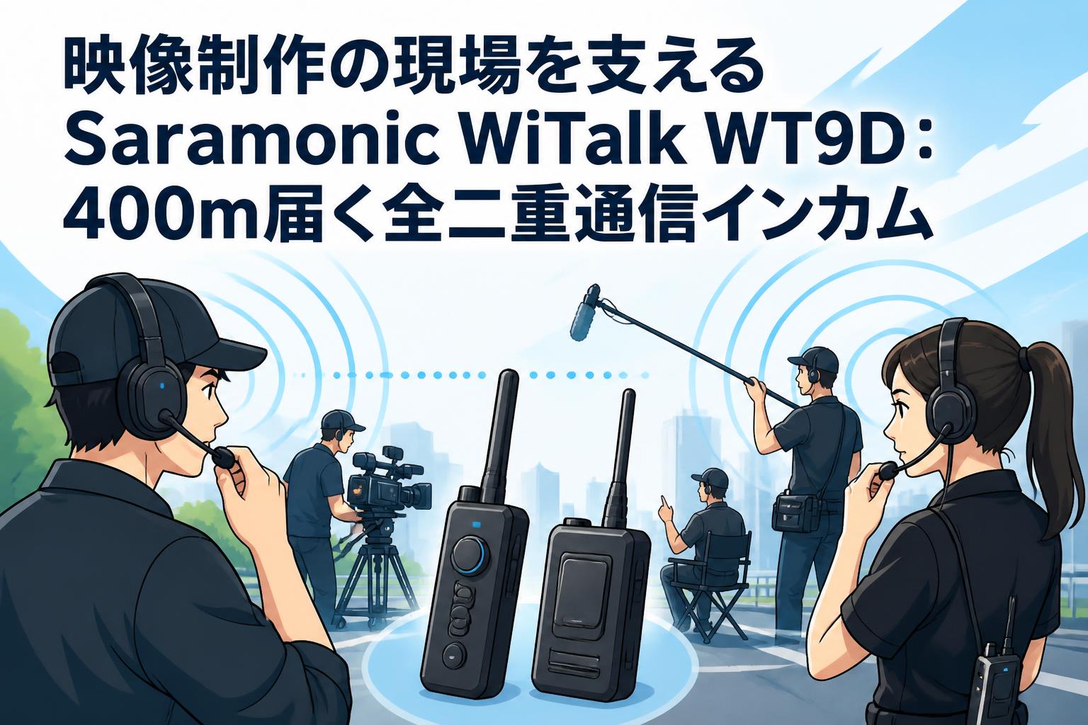 映像制作の現場を支えるSaramonic WiTalk WT9D：400m届く全二重通信インカム