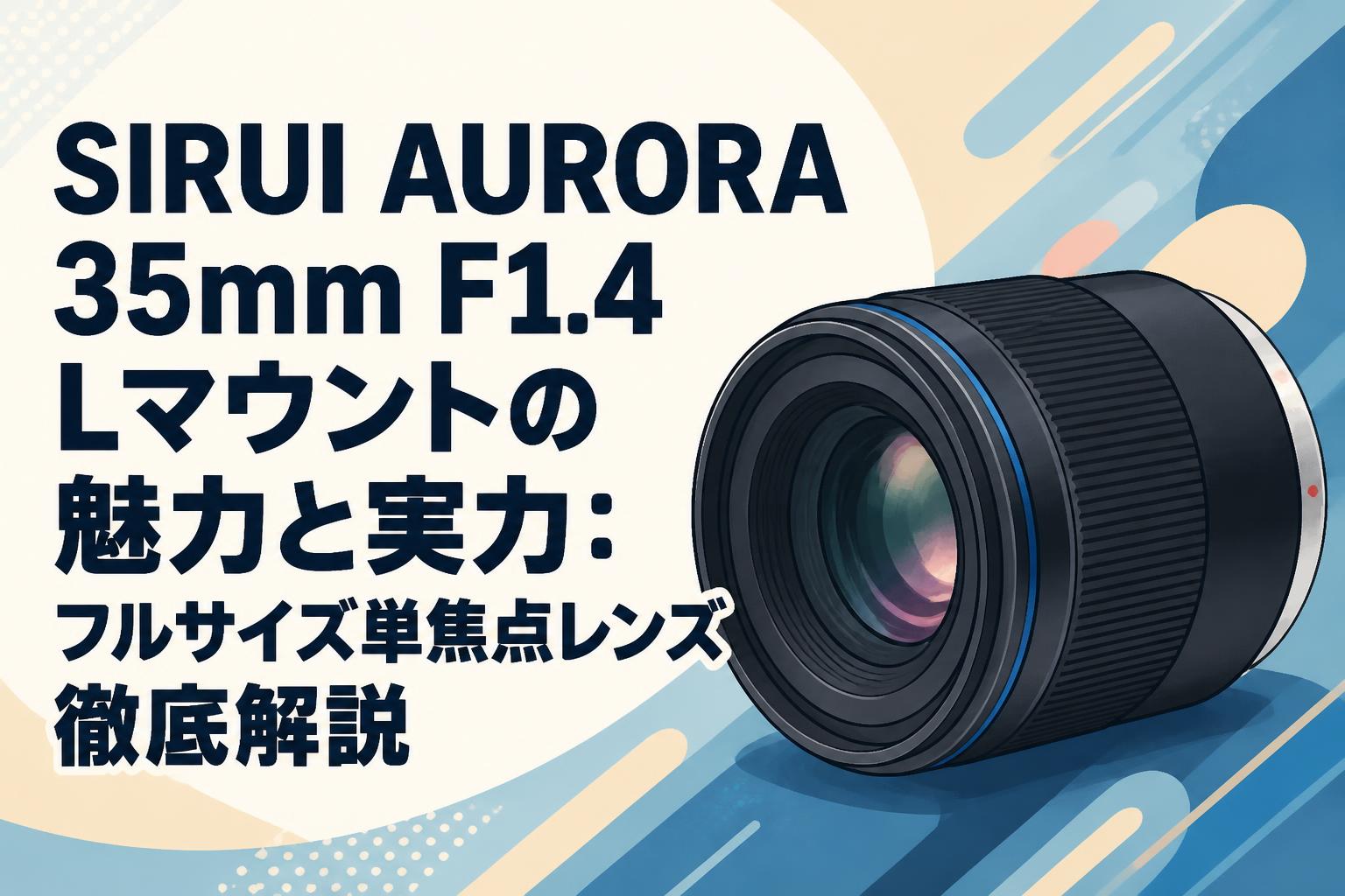 SIRUI AURORA 35mm F1.4 Lマウントの魅力と実力：フルサイズ単焦点レンズ徹底解説