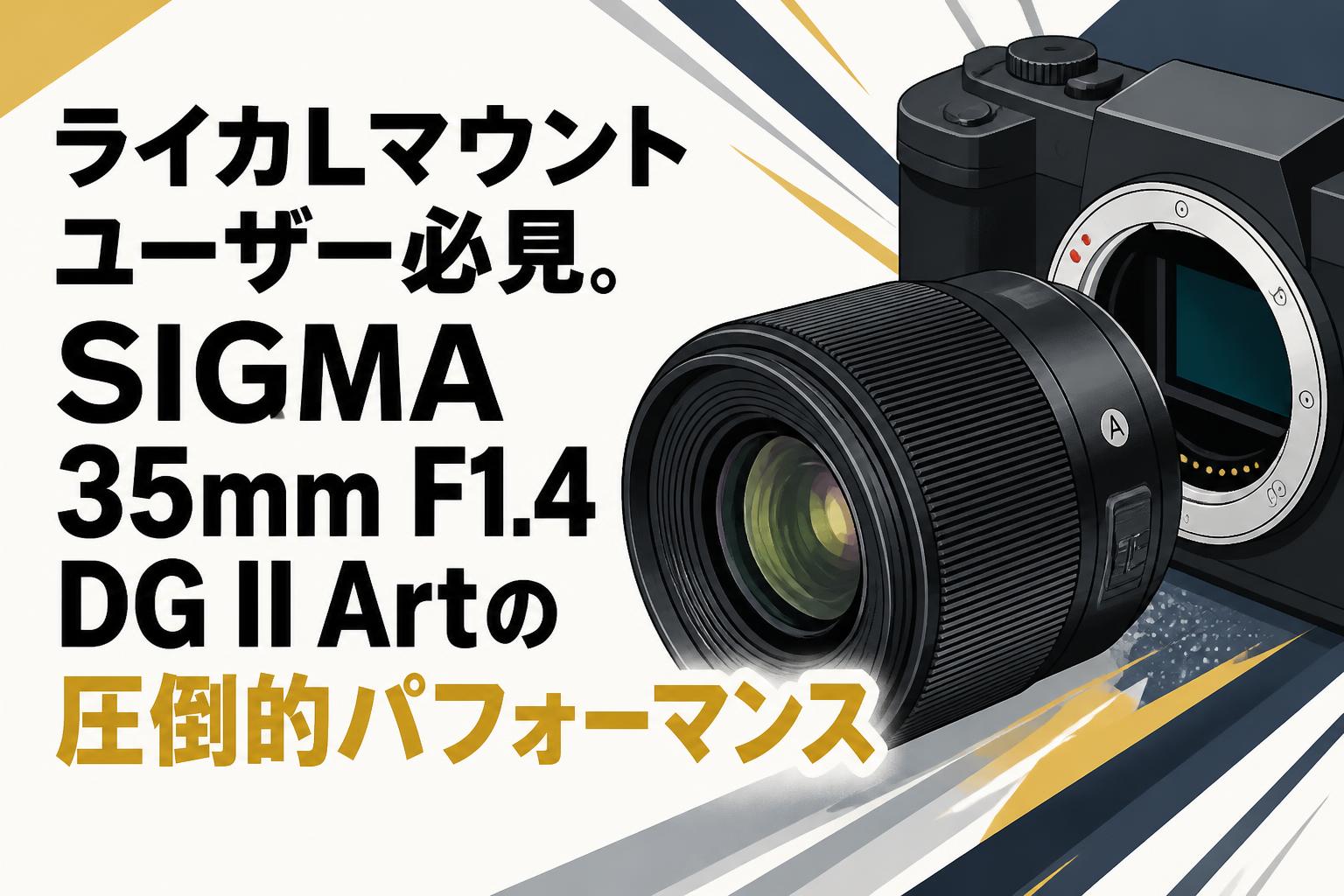 ライカLマウントユーザー必見。SIGMA 35mm F1.4 DG II Artの圧倒的パフォーマンス