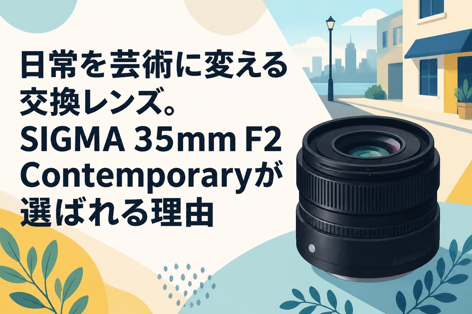 日常を芸術に変える交換レンズ。SIGMA 35mm F2 Contemporaryが選ばれる理由