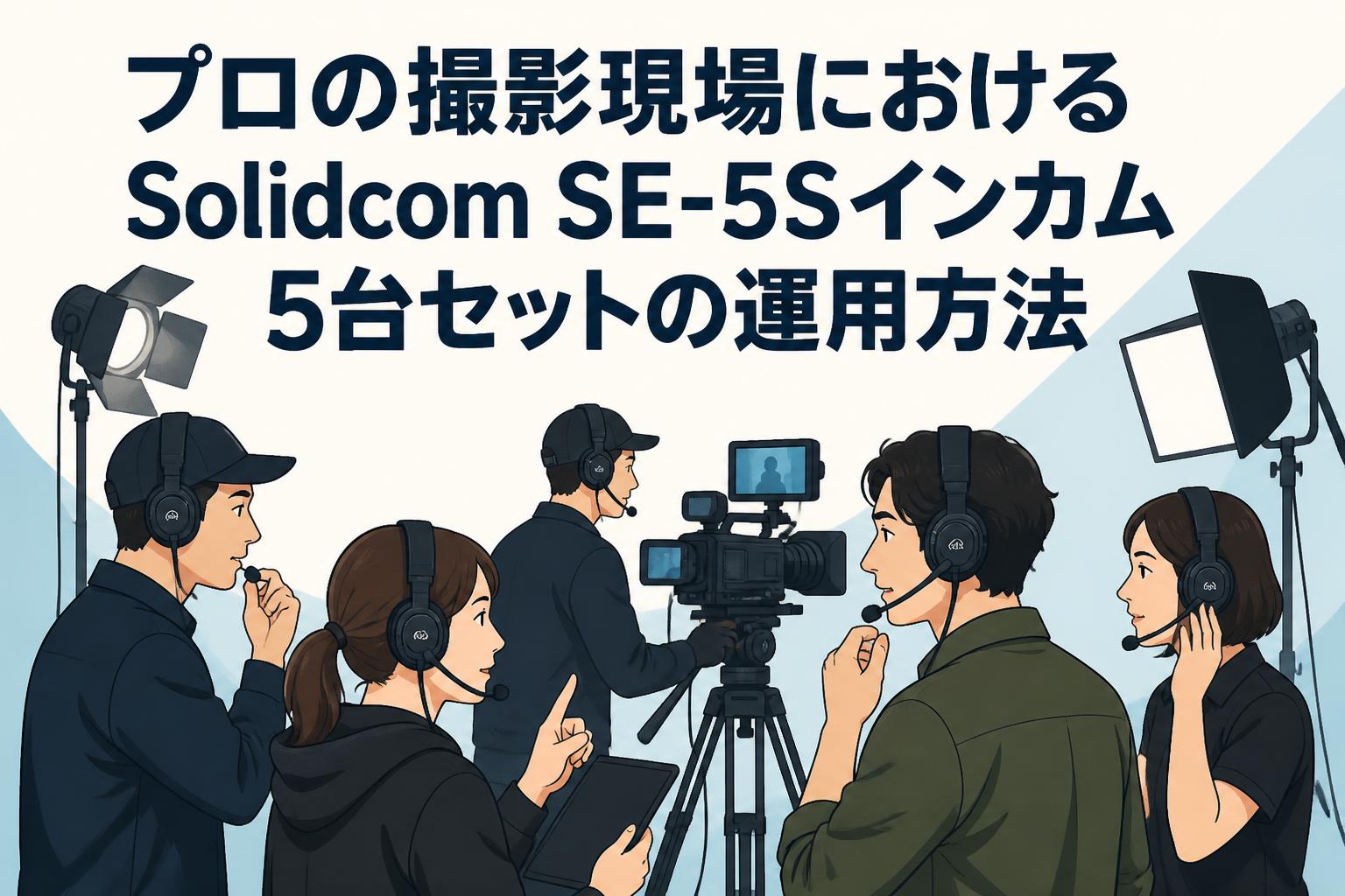 プロの撮影現場におけるSolidcom SE-5Sインカム5台セットの運用方法