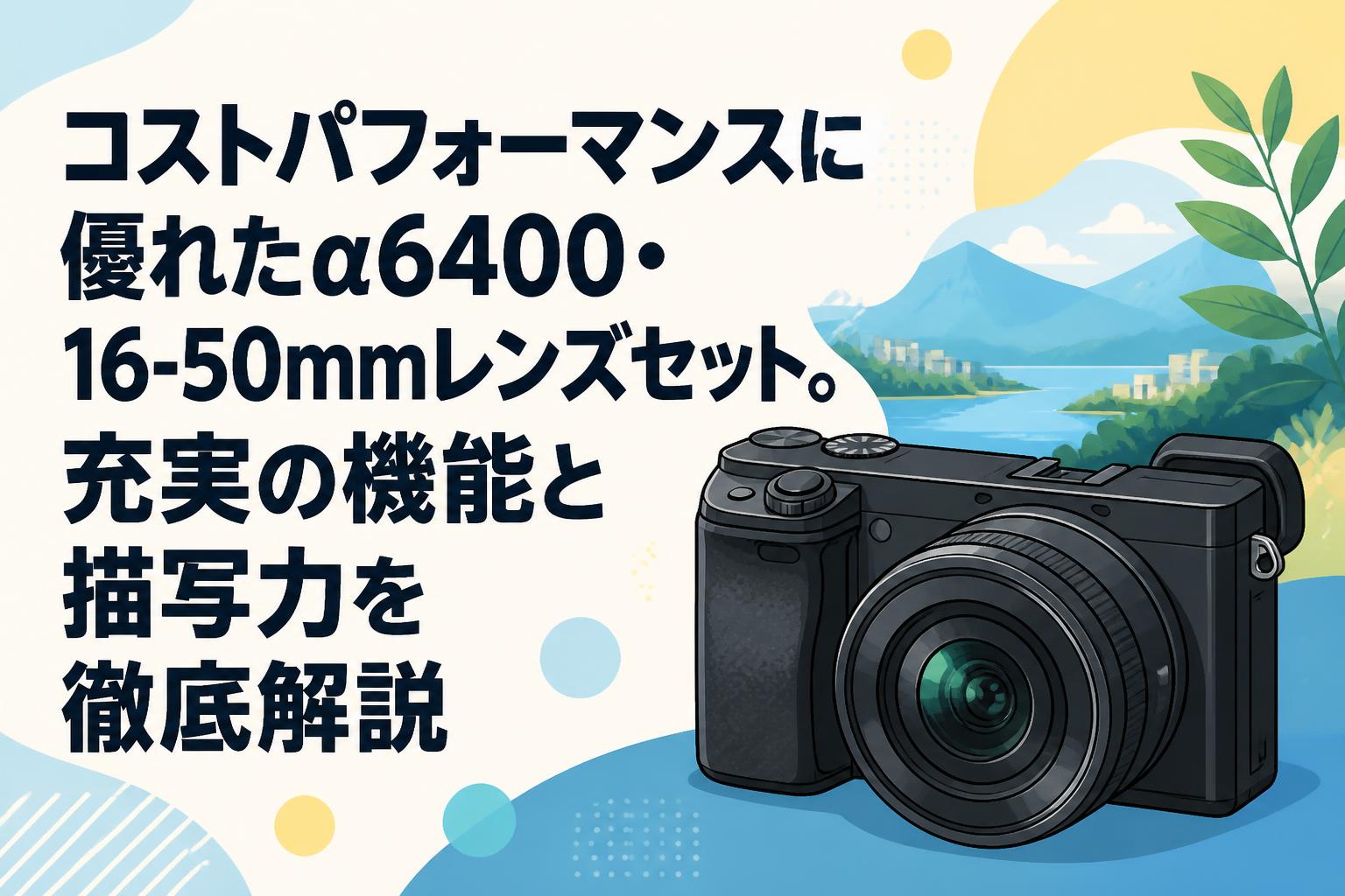 コストパフォーマンスに優れたα6400・16-50mmレンズセット。充実の機能と描写力を徹底解説