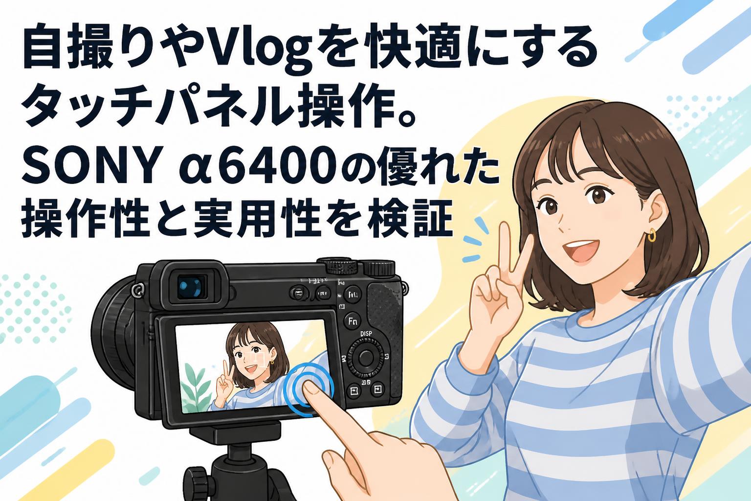 自撮りやVlogを快適にするタッチパネル操作。SONY α6400の優れた操作性と実用性を検証