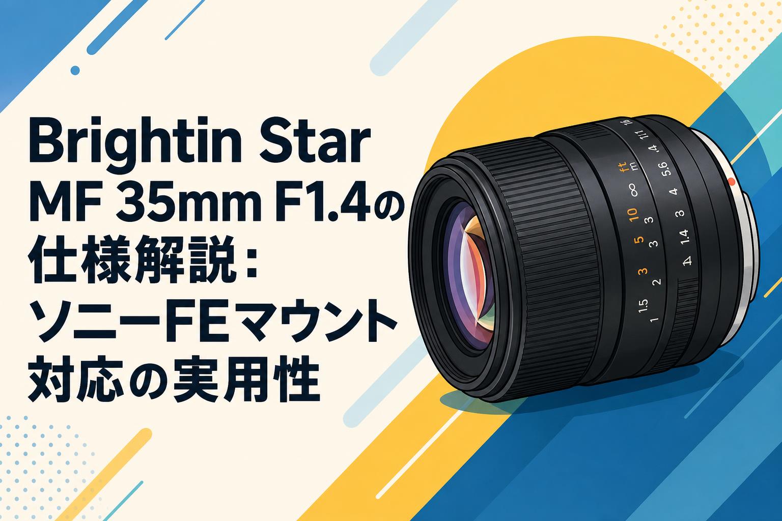 Brightin Star MF 35mm F1.4の仕様解説：ソニーFEマウント対応の実用性