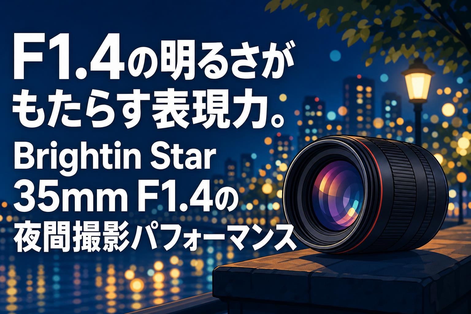 F1.4の明るさがもたらす表現力。Brightin Star 35mm F1.4の夜間撮影パフォーマンス