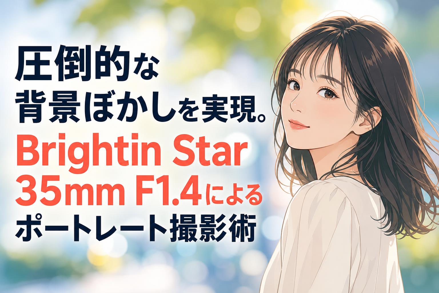 圧倒的な背景ぼかしを実現。Brightin Star 35mm F1.4によるポートレート撮影術