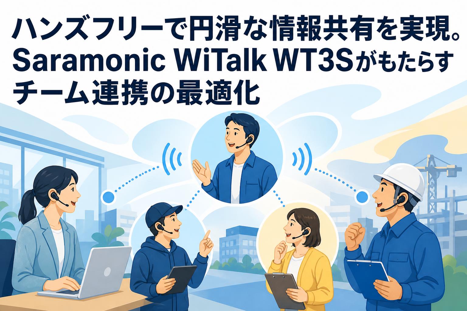 ハンズフリーで円滑な情報共有を実現。Saramonic WiTalk WT3Sがもたらすチーム連携の最適化