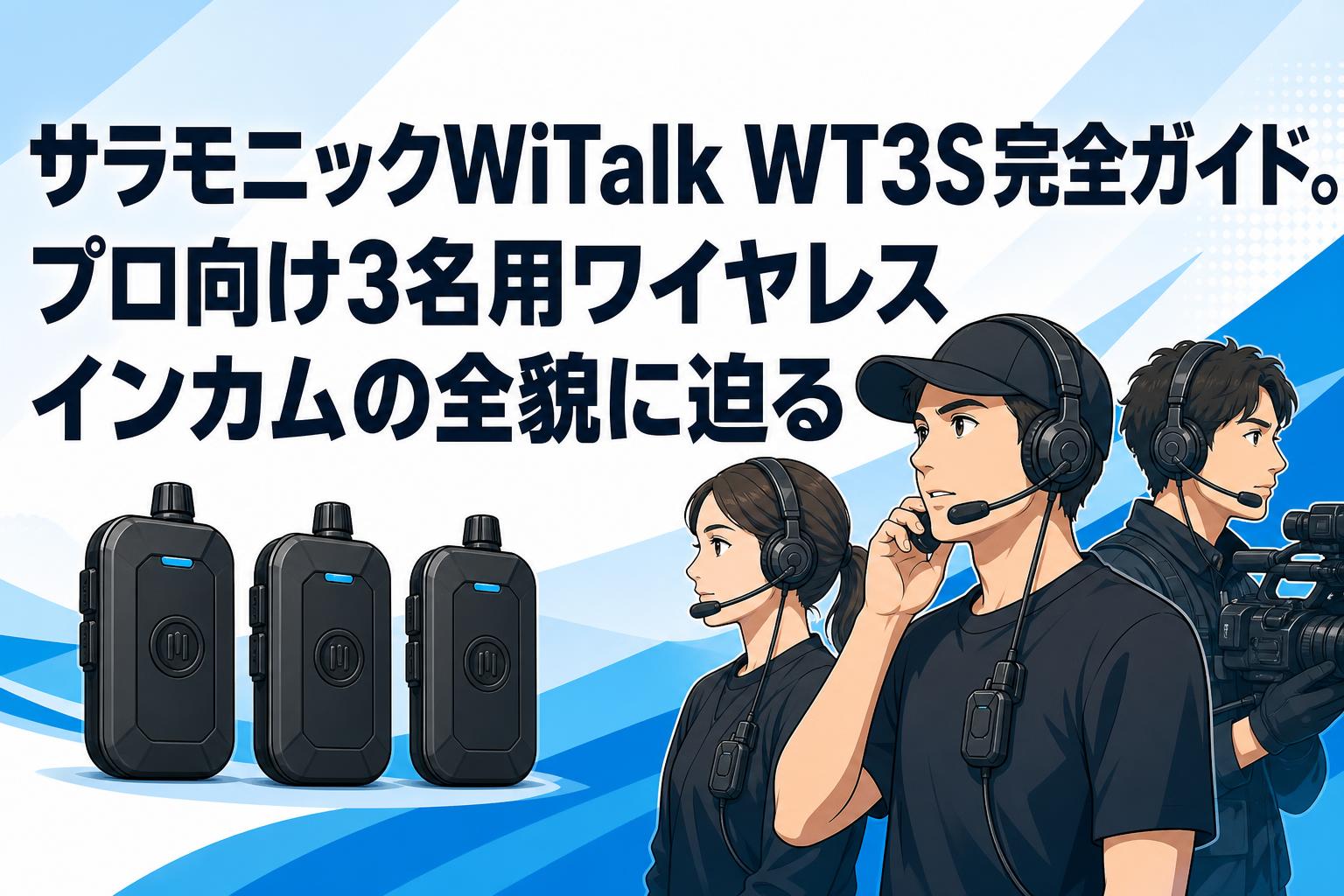 サラモニックWiTalk WT3S完全ガイド。プロ向け3名用ワイヤレスインカムの全貌に迫る